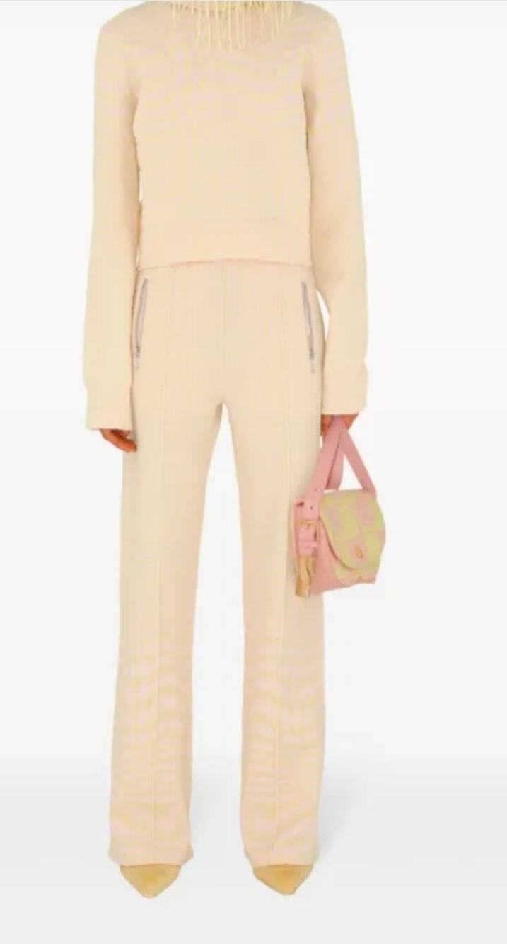 Burberry houndstooth jacquard pants wool blend XL  2024